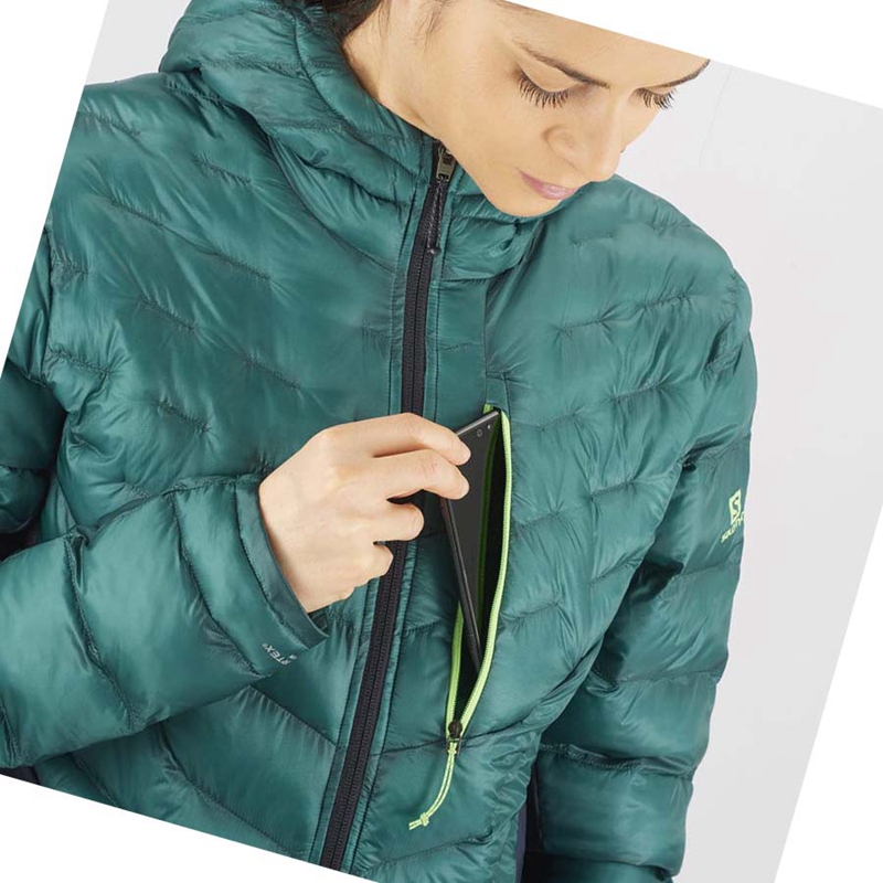 Chaquetas Salomon OUTPEAK PRIMALOFT INSULATED Mujer Verde | 96350-AZPL