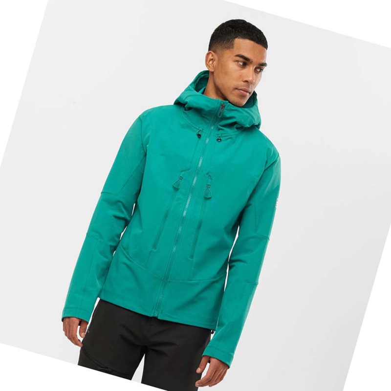 Chaquetas Salomon OUTPEAK SOFTSHELL Hombre Verde | 20619-BYIH