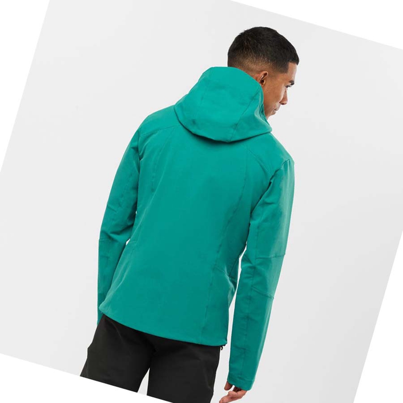 Chaquetas Salomon OUTPEAK SOFTSHELL Hombre Verde | 20619-BYIH