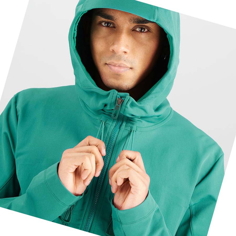 Chaquetas Salomon OUTPEAK SOFTSHELL Hombre Verde | 20619-BYIH