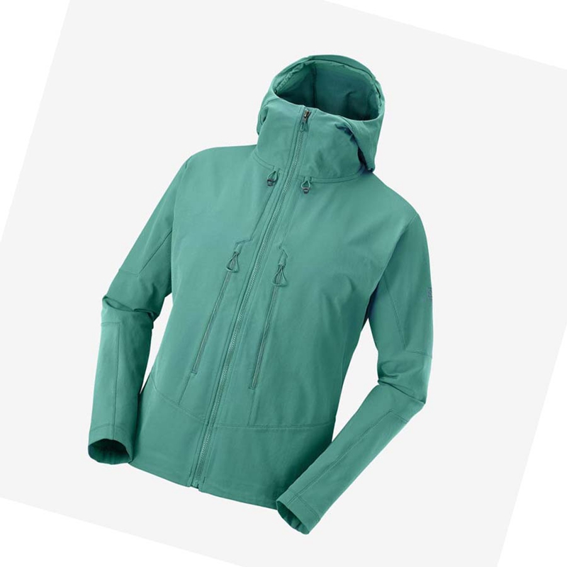 Chaquetas Salomon OUTPEAK SOFTSHELL Hombre Verde | 20619-BYIH