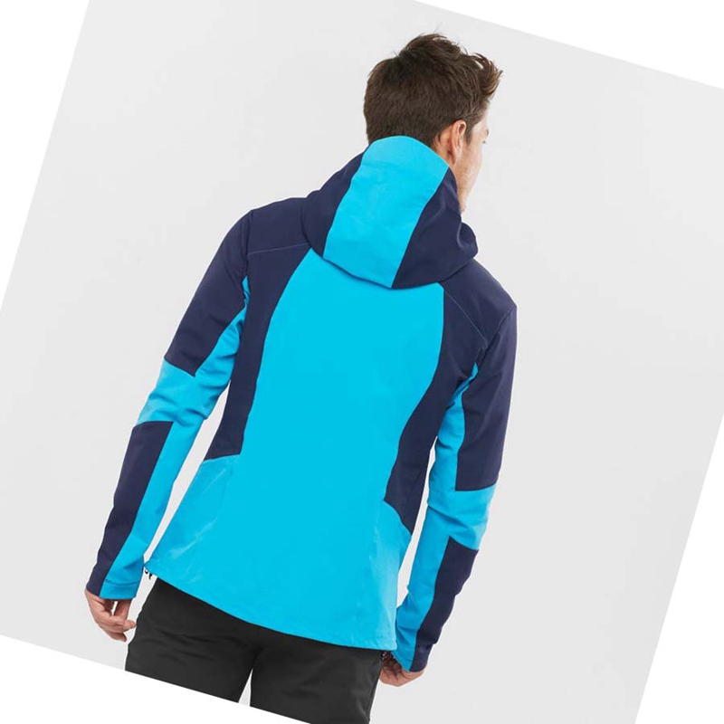 Chaquetas Salomon OUTPEAK SOFTSHELL Hombre Azules | 31045-OSWR