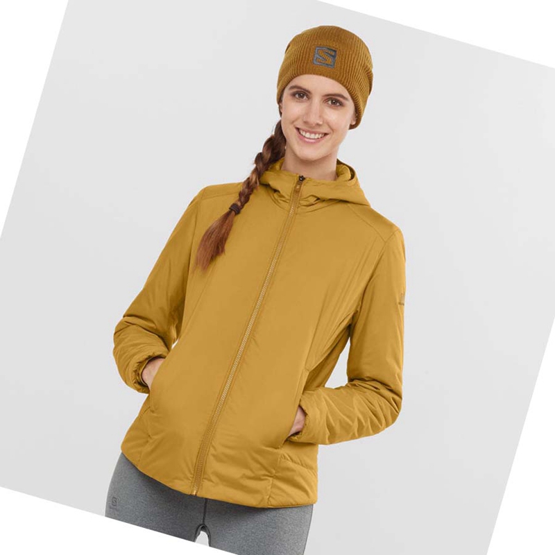 Chaquetas Salomon OUTRACK INSULATED Mujer Amarillo | 32175-QAVC