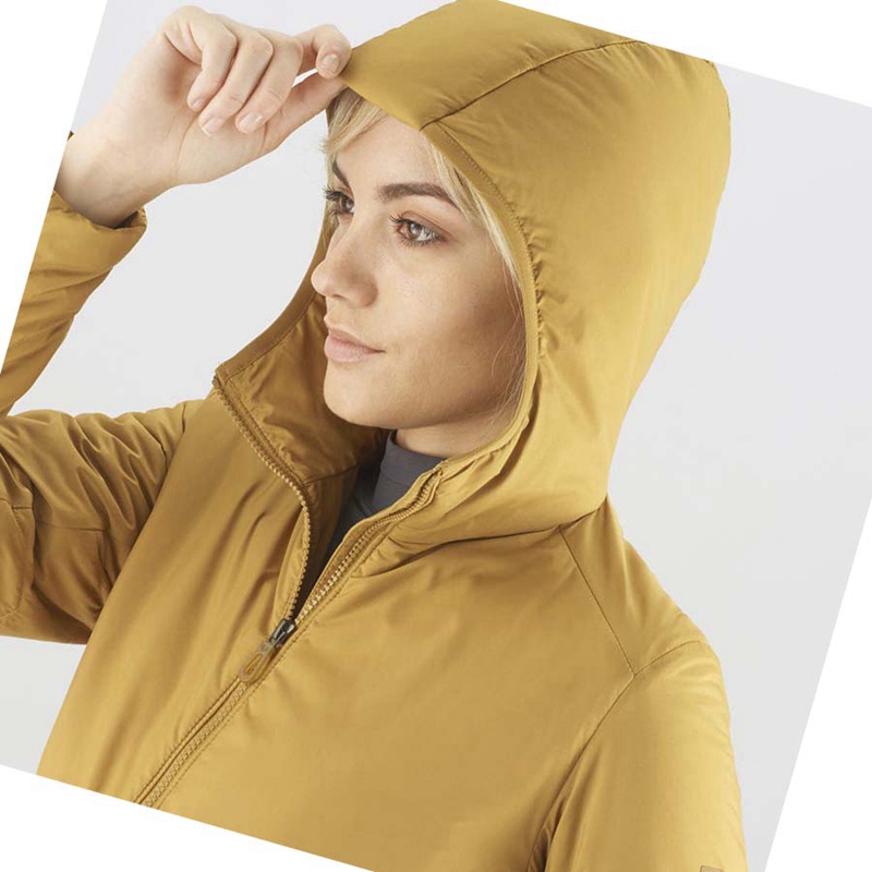 Chaquetas Salomon OUTRACK INSULATED Mujer Amarillo | 32175-QAVC