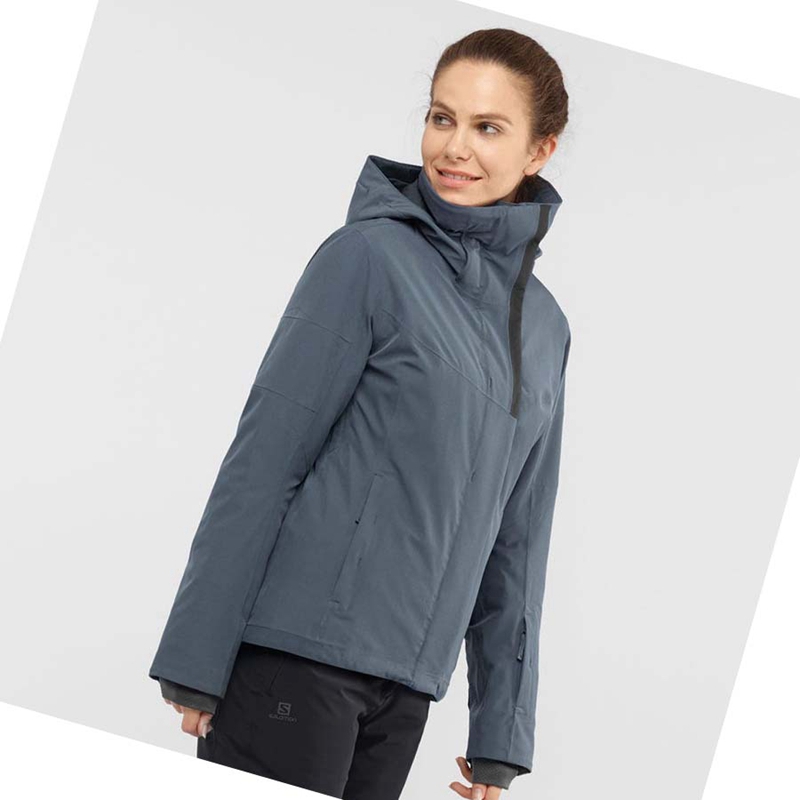 Chaquetas Salomon SPEED INSULATED Mujer Plateadas | 70194-TORP