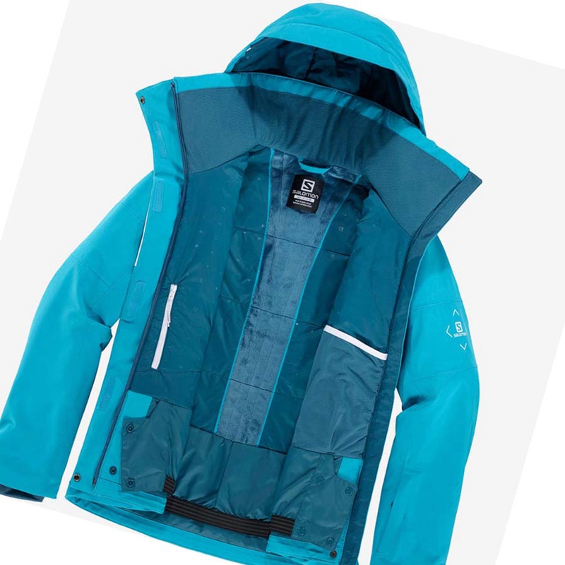 Chaquetas Salomon SPEED INSULATED Mujer Azules | 83967-UMCL