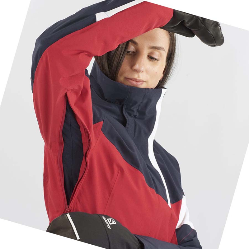 Chaquetas Salomon SPEED INSULATED Mujer Rojas | 91682-FSYM