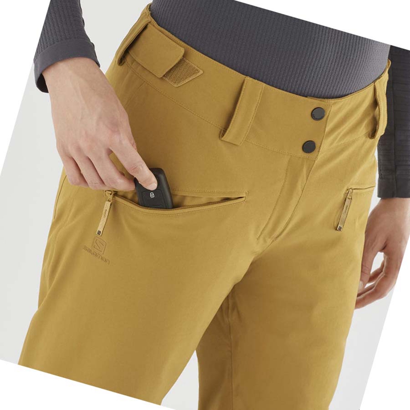 Pantalones De Esquí Salomon EDGE Mujer Amarillo | 06253-EVQR