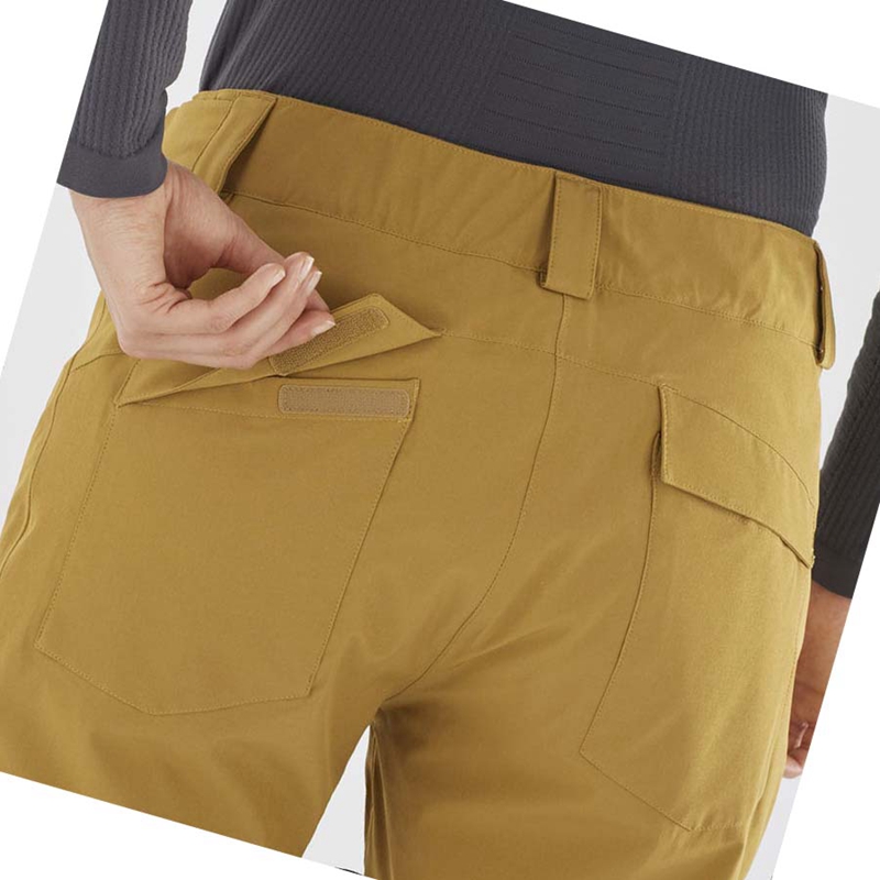 Pantalones De Esquí Salomon EDGE Mujer Amarillo | 06253-EVQR