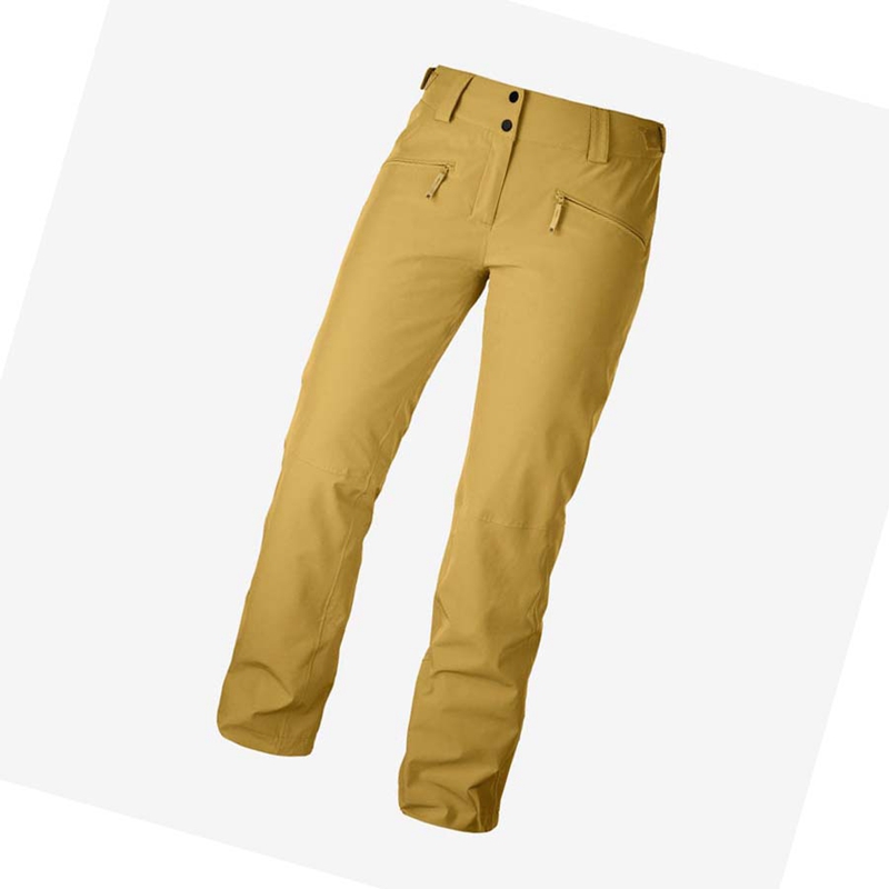 Pantalones De Esquí Salomon EDGE Mujer Amarillo | 06253-EVQR