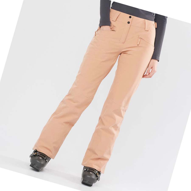 Pantalones De Esquí Salomon EDGE Mujer Rosas | 56934-SBKE