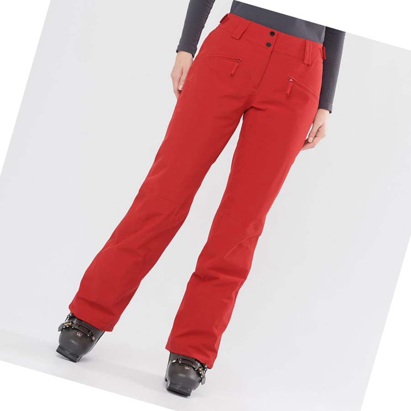 Pantalones De Esquí Salomon EDGE Mujer Rojas | 67398-UPYR