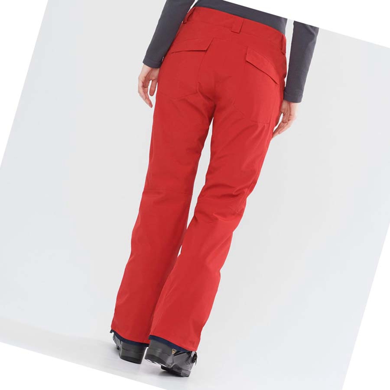 Pantalones De Esquí Salomon EDGE Mujer Rojas | 67398-UPYR