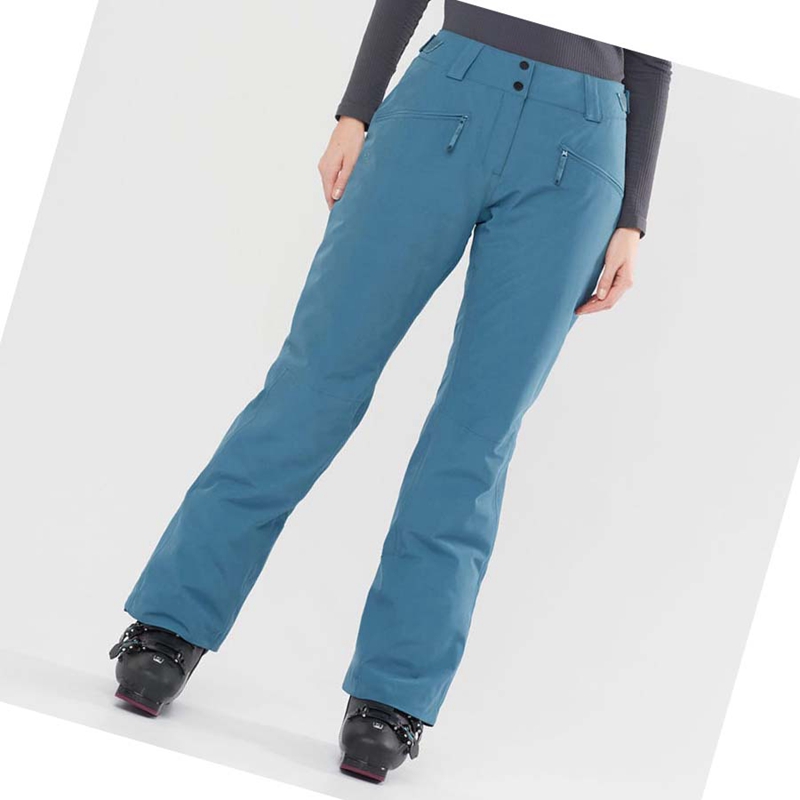 Pantalones De Esquí Salomon EDGE Mujer Turquesa | 70125-WIBS