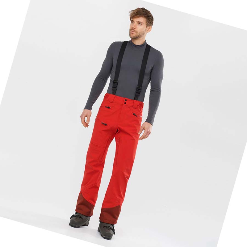 Pantalones De Esquí Salomon OUTLAW 3L Hombre Rojas | 98647-RLXZ