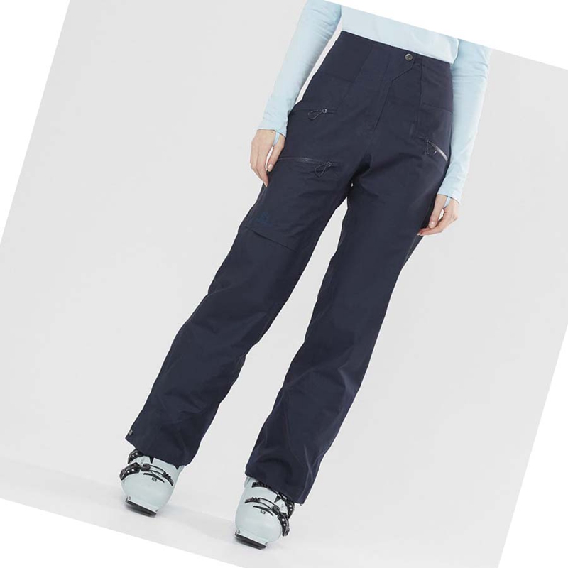 Pantalones De Esquí Salomon OUTPEAK GORE-TEX 3L Mujer Azules | 91580-YNEH