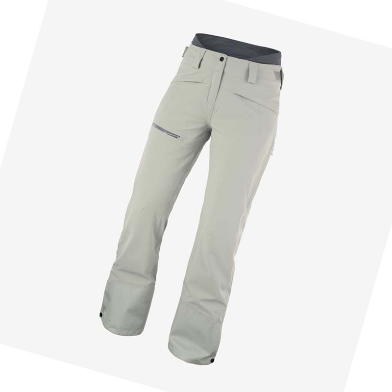 Pantalones De Esquí Salomon PROOF LIGHT Mujer Beige | 35681-FPCU