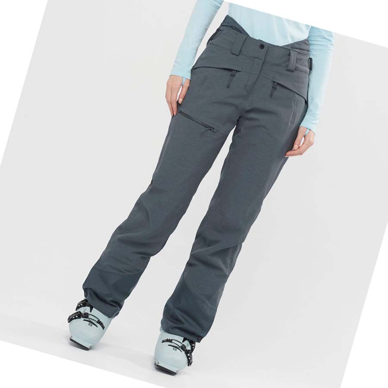 Pantalones De Esquí Salomon PROOF LIGHT Mujer Gris | 71953-TIHM