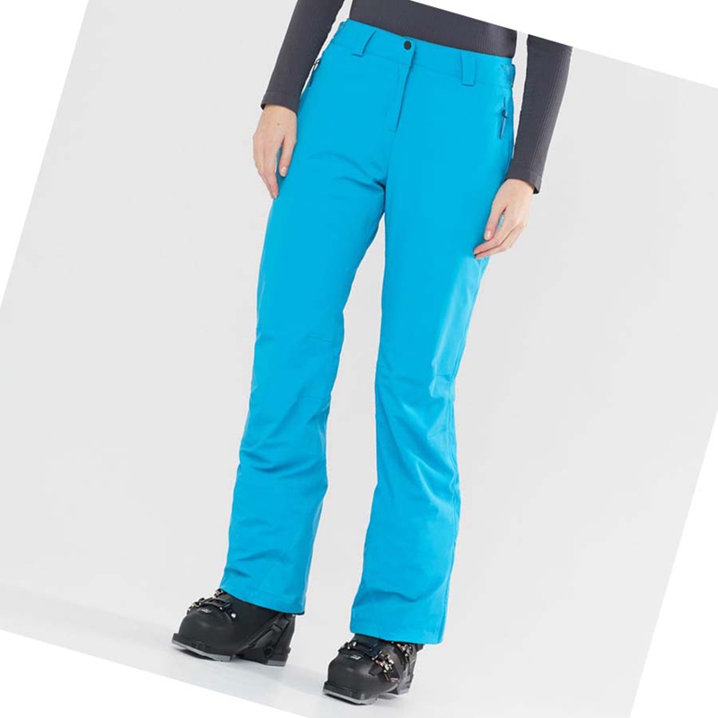 Pantalones De Esquí Salomon THE BRILLIANT Mujer Azules | 45109-CWJL