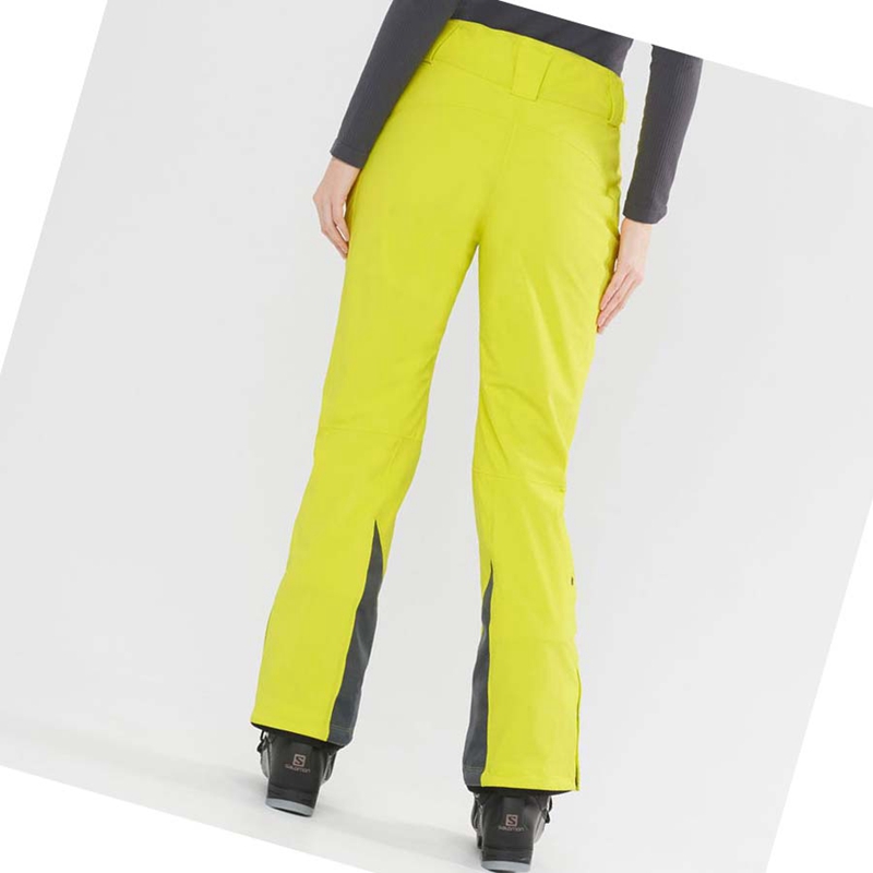 Pantalones De Esquí Salomon THE BRILLIANT Mujer Verde | 90863-IMZY