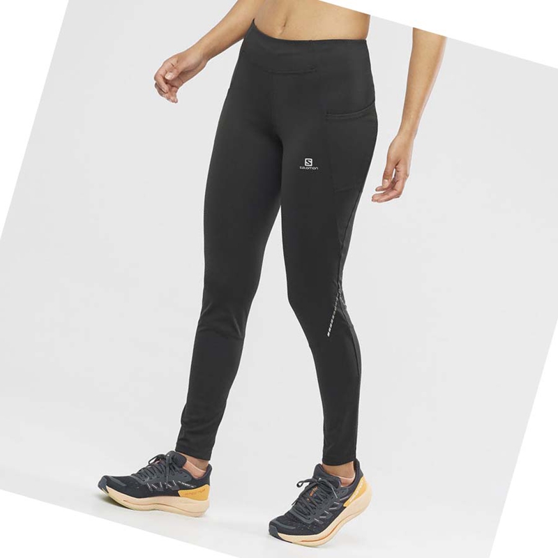 Pantalones Salomon CROSS RUN 28'' Mujer Negras | 28093-CPFD