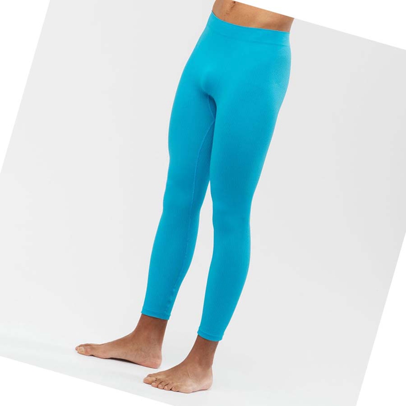 Pantalones Salomon ESSENTIAL SEAMLESS Hombre Azules | 31465-SUJP