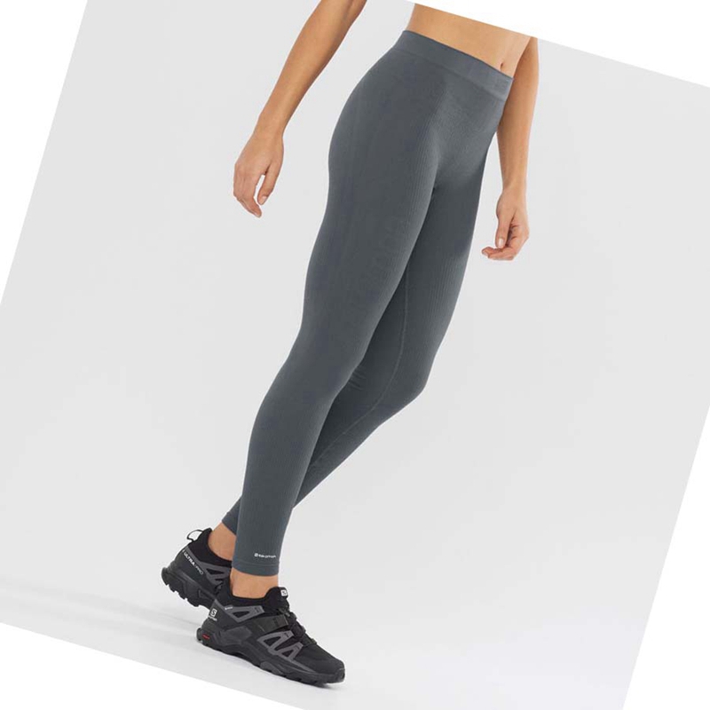 Pantalones Salomon ESSENTIAL SEAMLESS Mujer Negras | 34097-YJMF