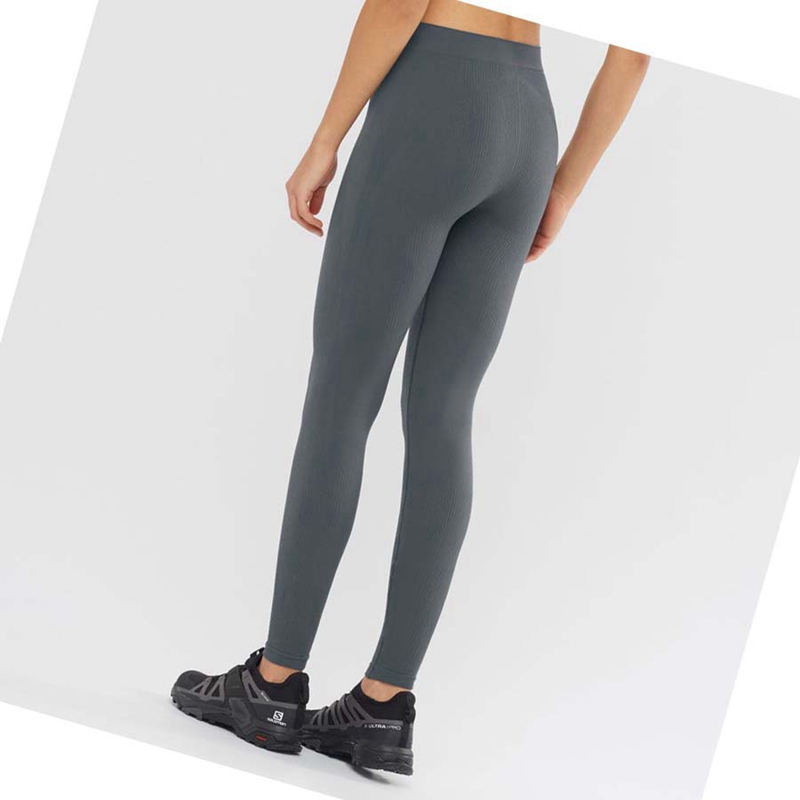 Pantalones Salomon ESSENTIAL SEAMLESS Mujer Negras | 34097-YJMF