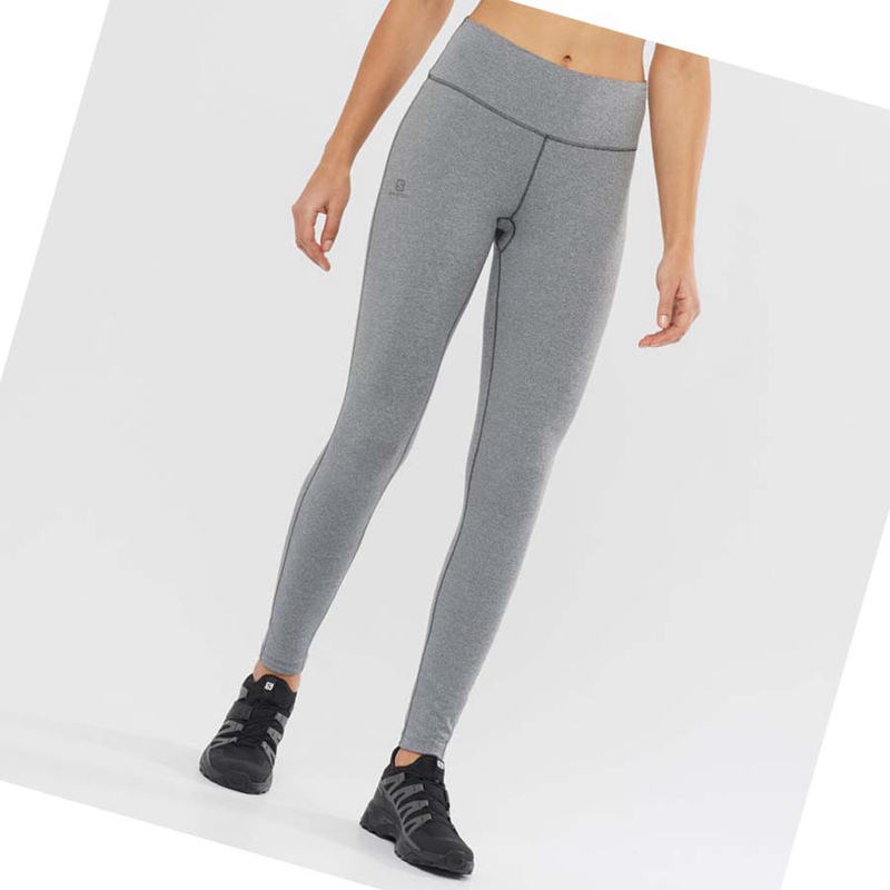 Pantalones Salomon ESSENTIAL WARM Mujer Gris | 16523-PSUJ