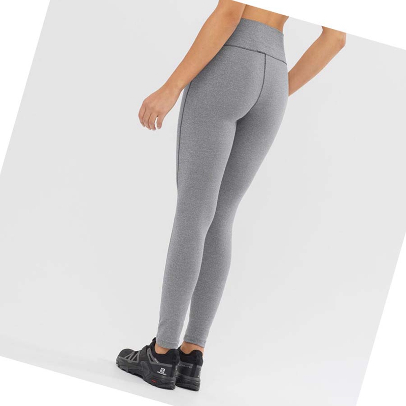 Pantalones Salomon ESSENTIAL WARM Mujer Gris | 16523-PSUJ