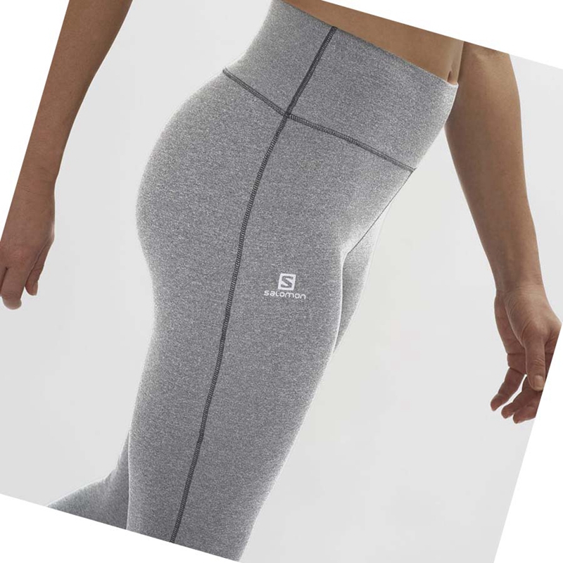 Pantalones Salomon ESSENTIAL WARM Mujer Gris | 16523-PSUJ