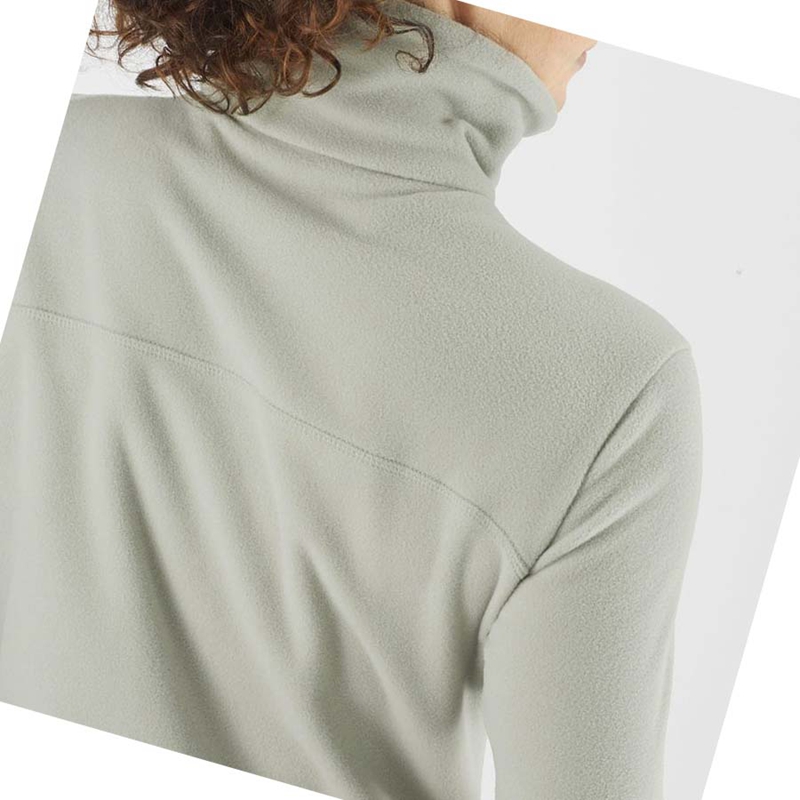 Sudadera Con Capucha Salomon ESSENTIAL COSY FLEECE Mujer Beige | 19453-KYCU