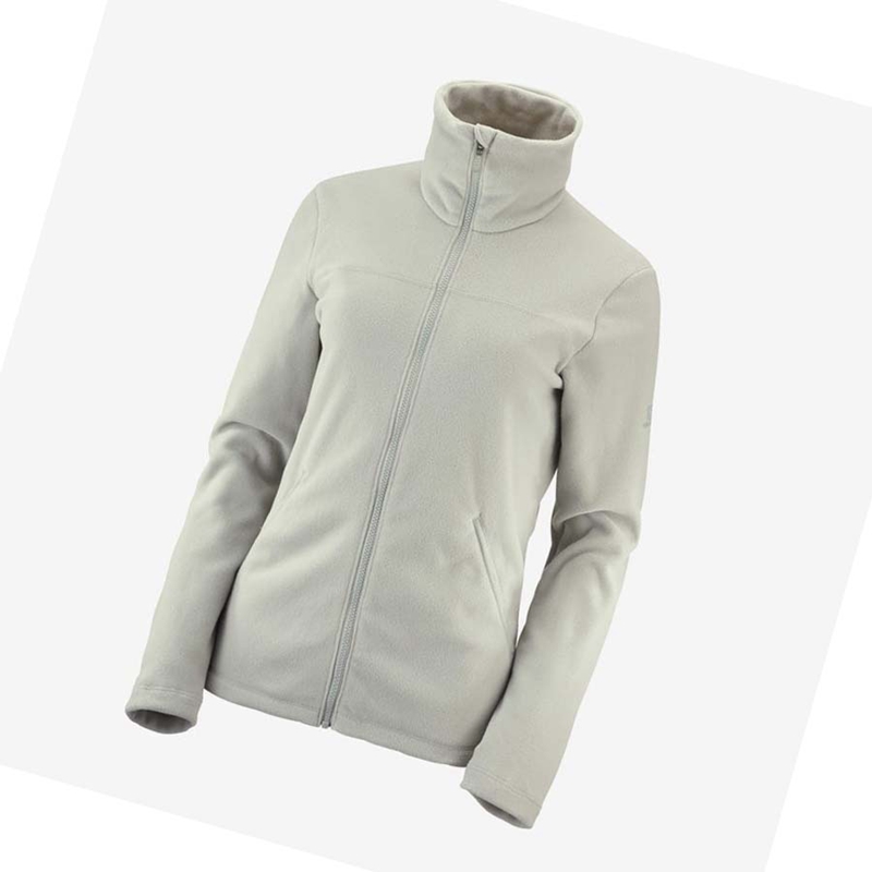 Sudadera Con Capucha Salomon ESSENTIAL COSY FLEECE Mujer Beige | 19453-KYCU