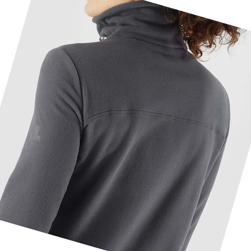 Sudadera Con Capucha Salomon ESSENTIAL COSY FLEECE Mujer Negras | 62983-MICB