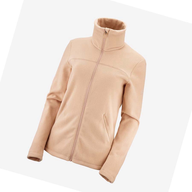 Sudadera Con Capucha Salomon ESSENTIAL COSY FLEECE Mujer Rosas | 93716-YMZK