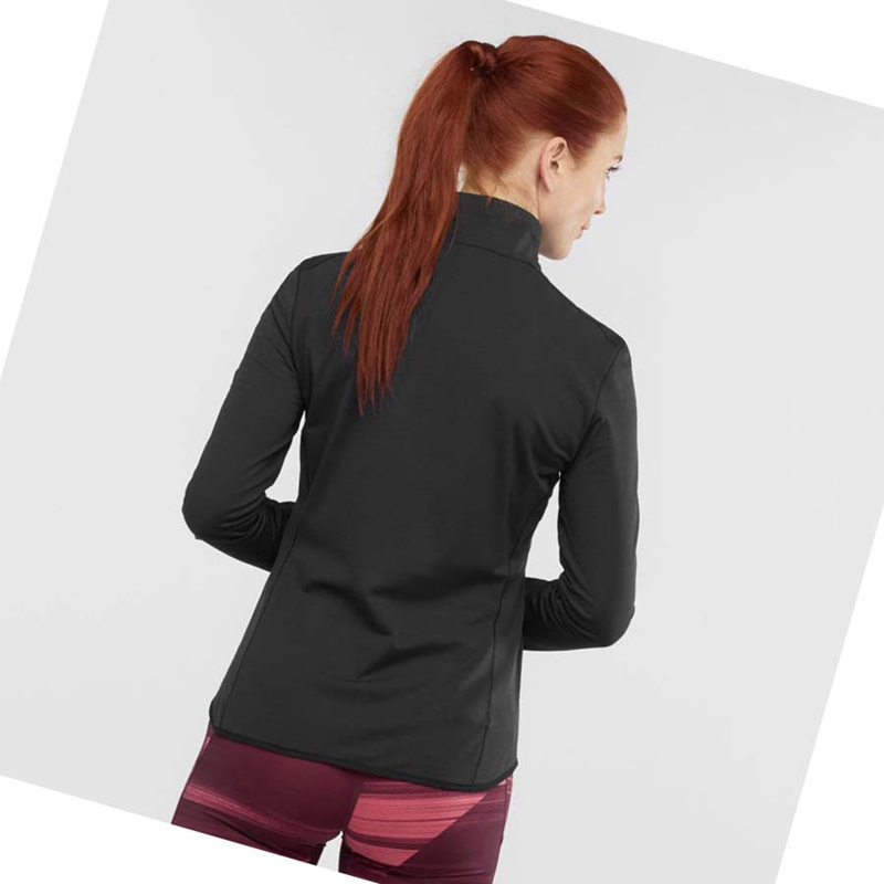 Sudadera Con Capucha Salomon ESSENTIAL LIGHTWARM Mujer Negras | 04985-VPRX