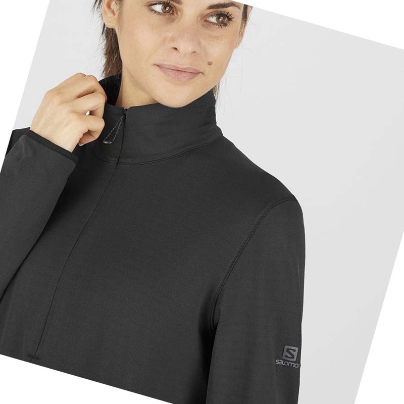 Sudadera Con Capucha Salomon ESSENTIAL LIGHTWARM Mujer Negras | 04985-VPRX