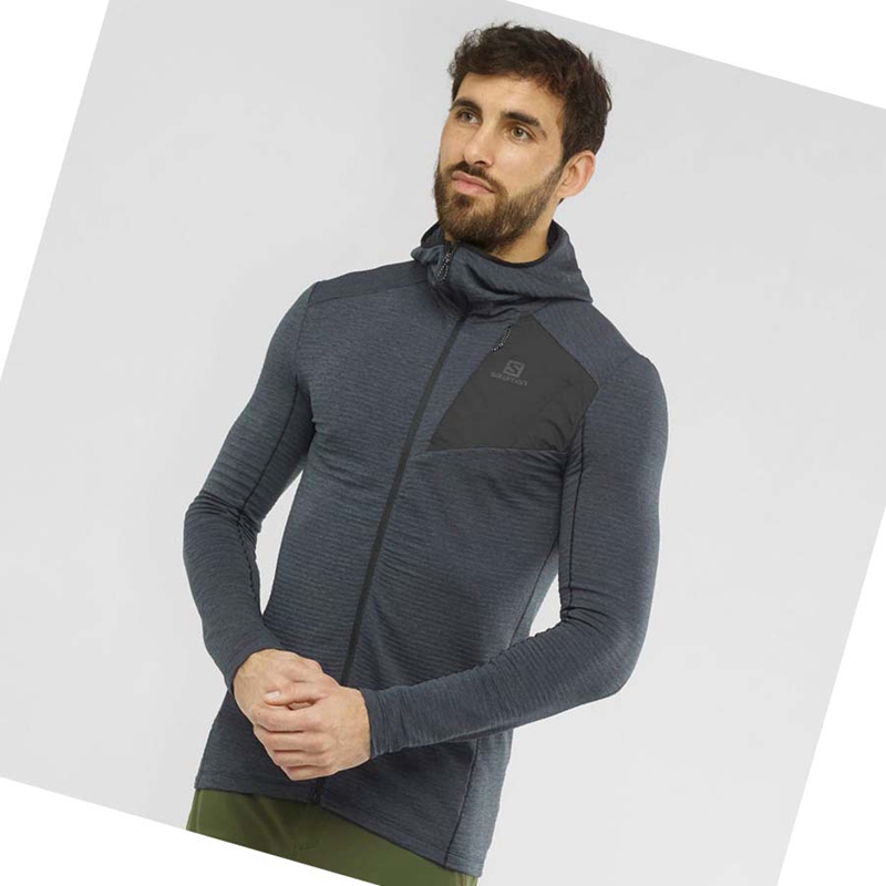 Sudadera Con Capucha Salomon ESSENTIAL LIGHTWARM HOODED Hombre Negras | 26094-XJDS