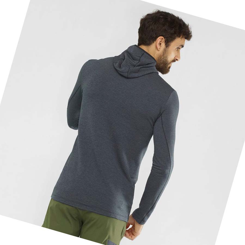 Sudadera Con Capucha Salomon ESSENTIAL LIGHTWARM HOODED Hombre Negras | 26094-XJDS