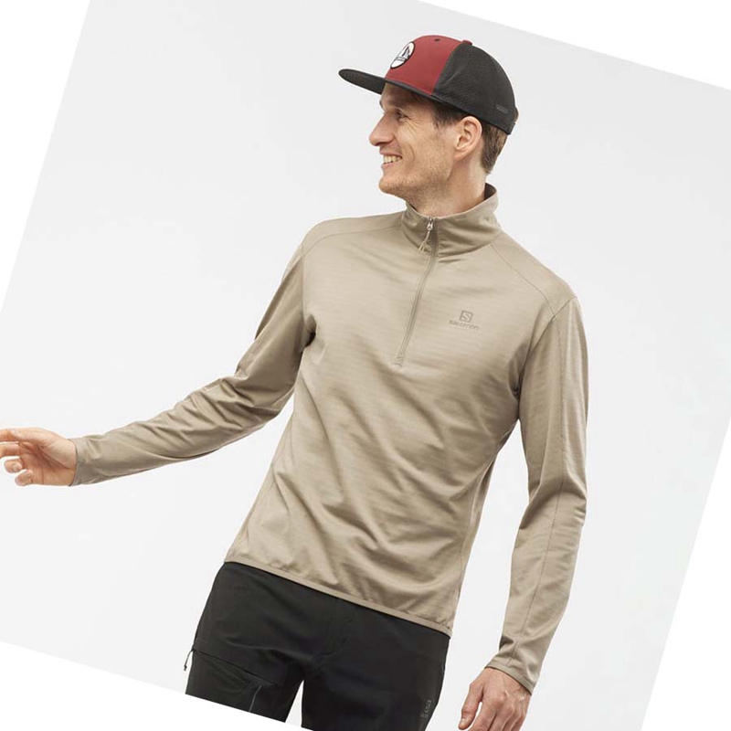 Sudadera Con Capucha Salomon ESSENTIAL LIGHTWARM Hombre Gris | 56037-SQEL