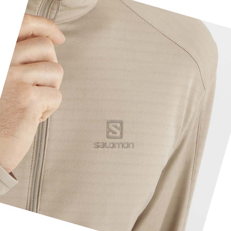 Sudadera Con Capucha Salomon ESSENTIAL LIGHTWARM Hombre Gris | 56037-SQEL