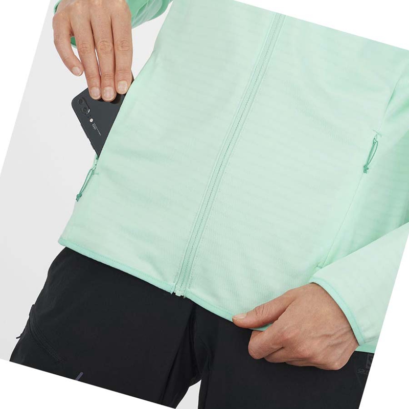 Sudadera Con Capucha Salomon ESSENTIAL LIGHTWARM Mujer Verde | 81930-JHGB