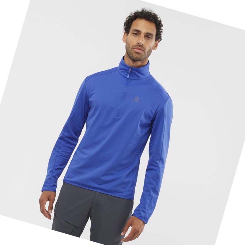 Sudadera Con Capucha Salomon ESSENTIAL LIGHTWARM Hombre Azules | 85940-THFM