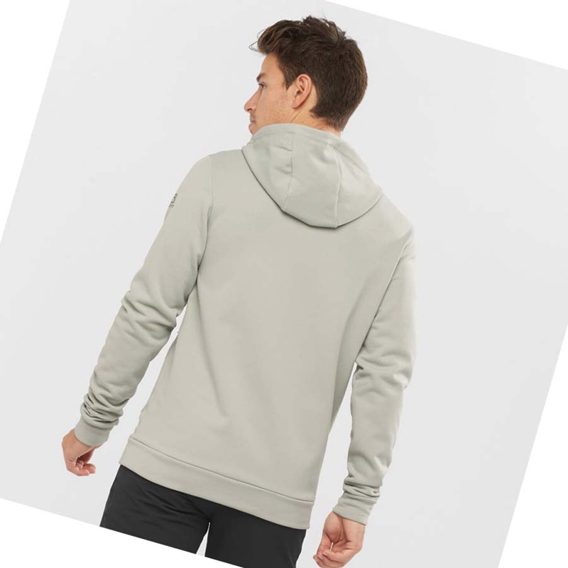 Sudadera Con Capucha Salomon ESSENTIAL WARM FLEECE Hombre Beige | 56340-VBRS