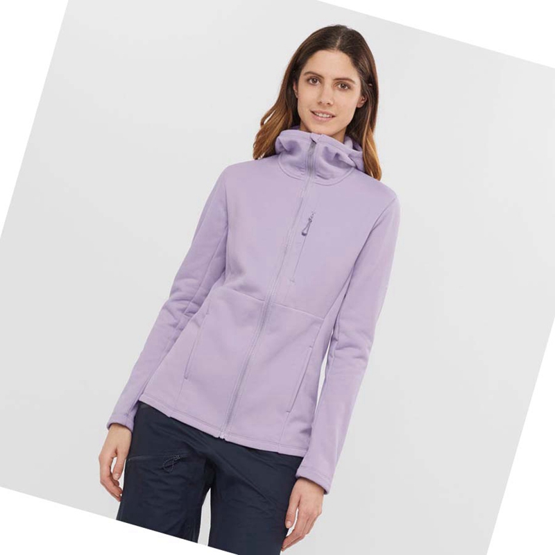 Sudadera Con Capucha Salomon ESSENTIAL XWARM Mujer Moradas | 25710-IONL