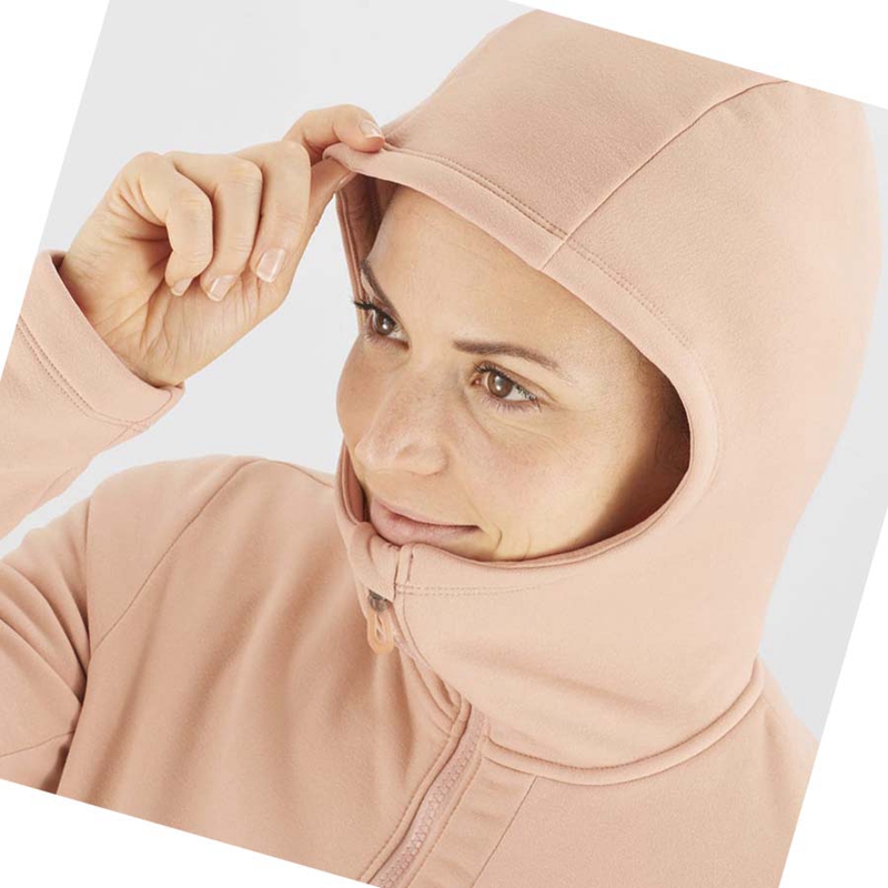 Sudadera Con Capucha Salomon ESSENTIAL XWARM Mujer Rosas | 98361-VEIQ