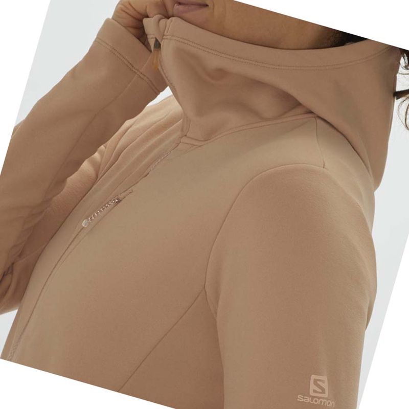 Sudadera Con Capucha Salomon ESSENTIAL XWARM Mujer Rosas | 98361-VEIQ