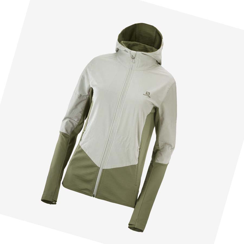 Sudadera Con Capucha Salomon OUTLINE ALL SEASON HYBRID Mujer Verde Oliva | 05632-WXQD