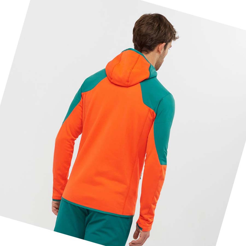 Sudadera Con Capucha Salomon OUTLINE WARM HYBRID Hombre Verde | 05674-LJIN