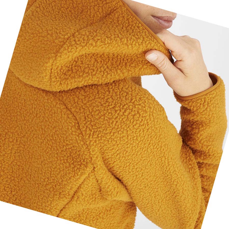 Sudadera Con Capucha Salomon OUTLINE WARM TEDDY Mujer Naranjas | 23964-ZXPM